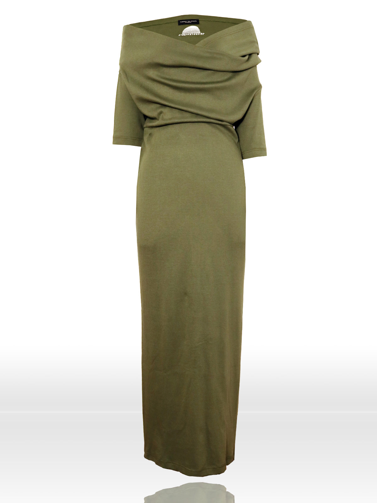 UPSIDE DOWN DRESS KHAKI / TIGHT FIT