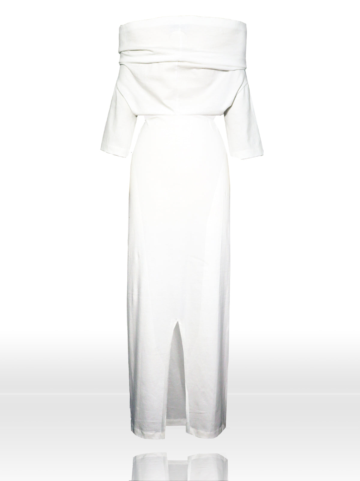 UPSIDE DOWN DRESS WHITE / TIGHT FIT